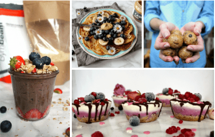 Recettes fitness pour de délicieux desserts riches en protéines et des petits-déjeuners.