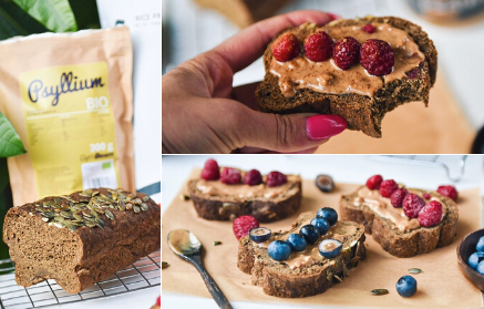 Fitness recipe: Pain protéiné à faible teneur en glucides, riche en fibres.