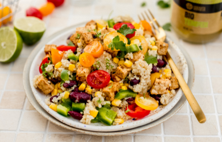 Fitness Recipe: Salade mexicaine au quinoa et au tempeh.