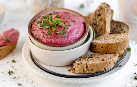 Fitness Recette : Dip de betteraves avec fromage quark.