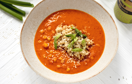 Fitness Recipe: Soupe de curry aux pois chiches, lait de coco et quinoa.