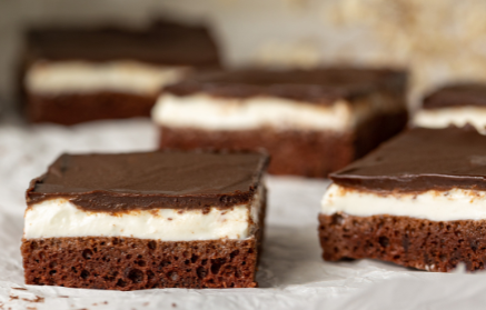 Fitness Recipe: Tranches de fromage frais avec garniture au chocolat.