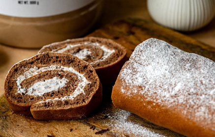 Fitness Recipe: Roulé au cacao avec crème stracciatella.