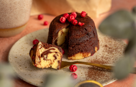 Fitness Recipe: Gâteau en mug marbré aux groseilles.