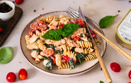 Fitness Recipe: Pâtes crémeuses au saumon.