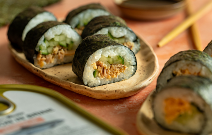 Fitness Recipe: Maki Sushi au Thon et au Saumon.