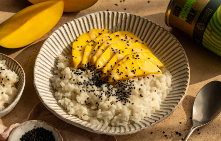 Fitness Recipe: Riz gluant à la mangue.
