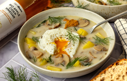Fitness Recette : Kulajda aux œufs pochés.
