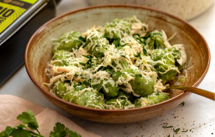 Fitness Recipe: Gnocchis aux épinards et au poulet.