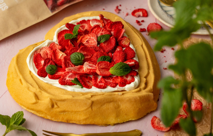 Fitness Recipe: Pavlova aux fraises sans sucre.