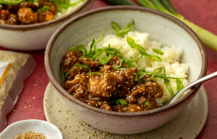 Fitness Recipe: Tofu au sésame et riz.