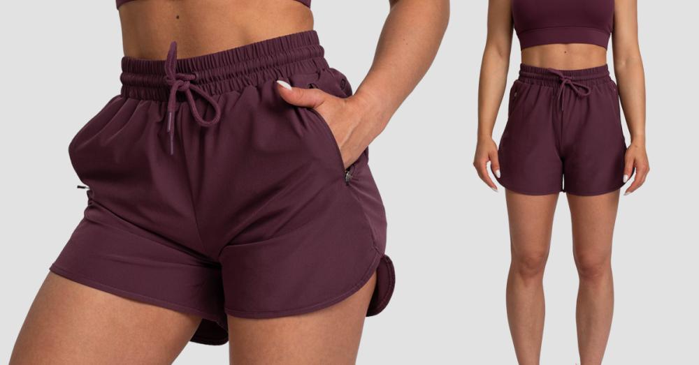 Shorts TRN pour femmes, couleur aubergine - GymBeam