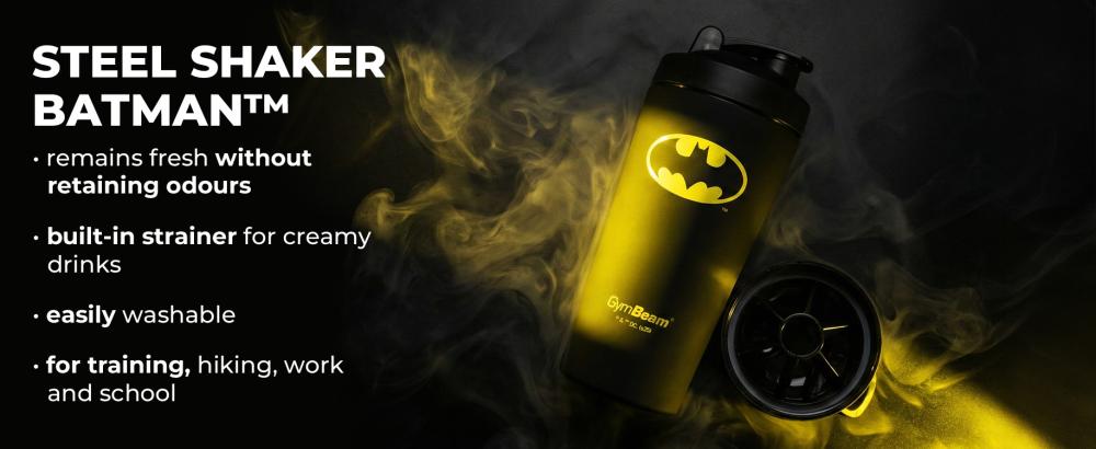 Avantages du shaker Steel Batman™ 750 ml - GymBeam