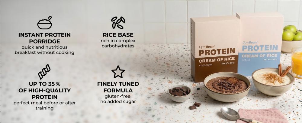 Key benefits of protein rice porridge with no added sugar - GymBeam