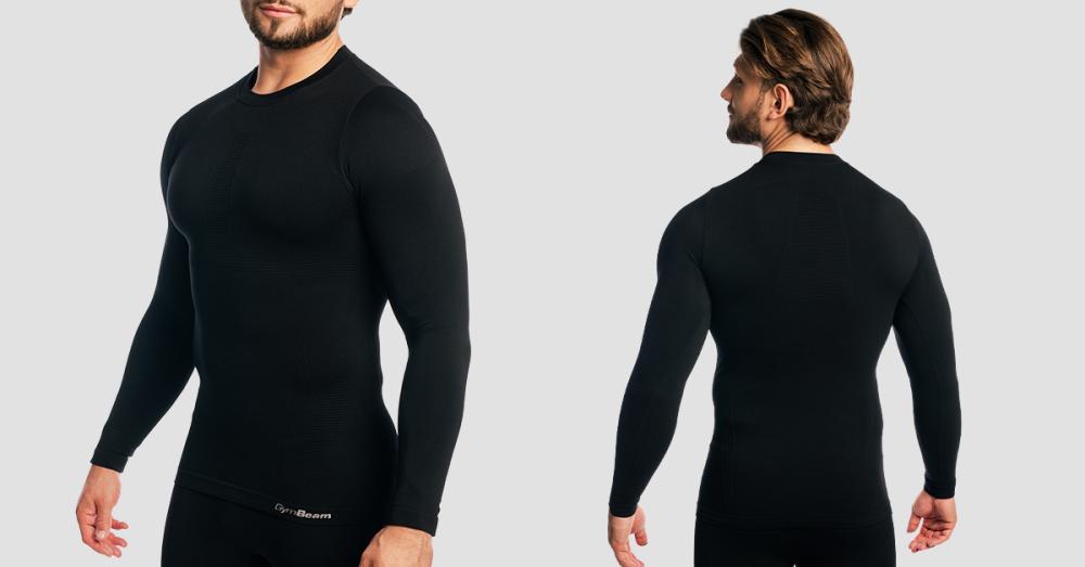 Tričko s dlouhým rukávem Fuse Black - GymBeam