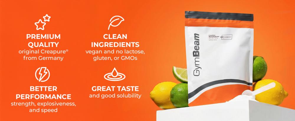 Avantages et caractéristiques de la créatine monohydrate 100% micronisée (Creapure®) - GymBeam
