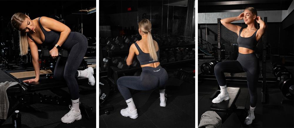 Leggings sans coutures Lift Coal - GymBeam