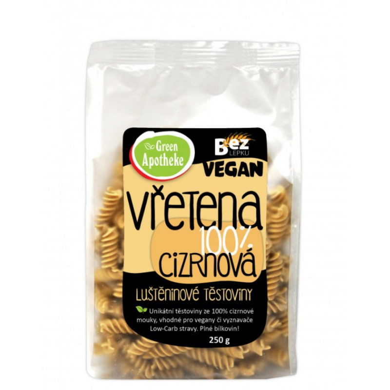Pâtes spirales 100% à base de pois chiches – Green Apotheke.