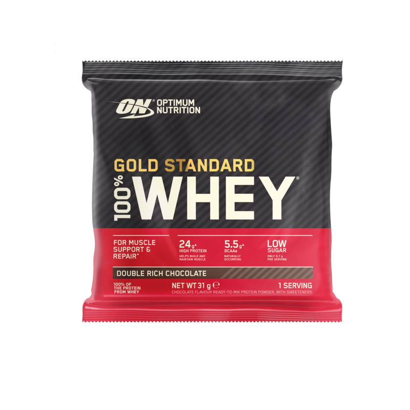 Échantillon 100% Whey Gold Standard – Optimum Nutrition.