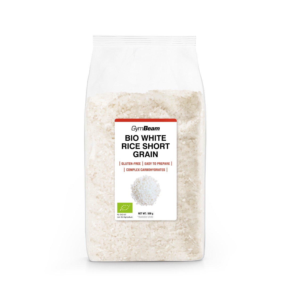 Riz blanc biologique à grain court - GymBeam.