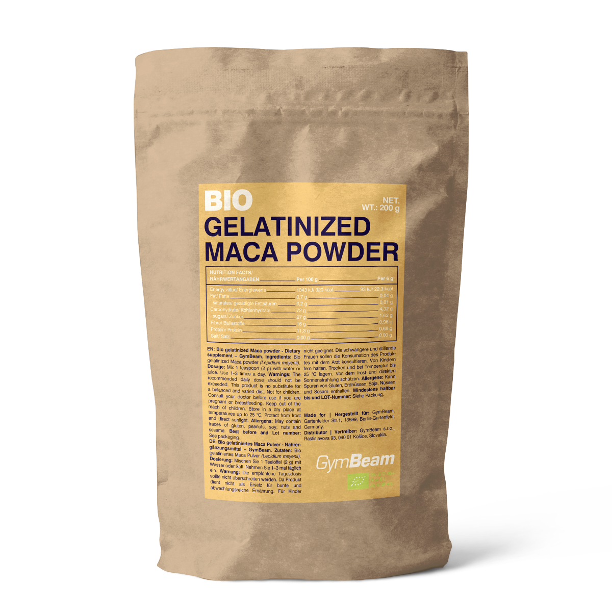 BIO Gélatine de Maca - GymBeam