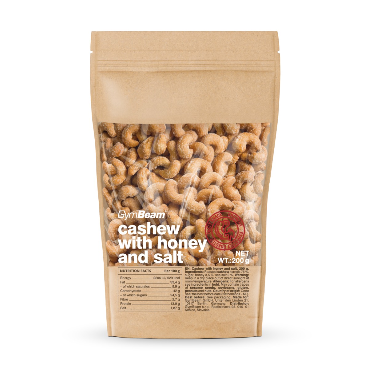 Caramel au Noix de Cajou, Miel et Sel – GymBeam.