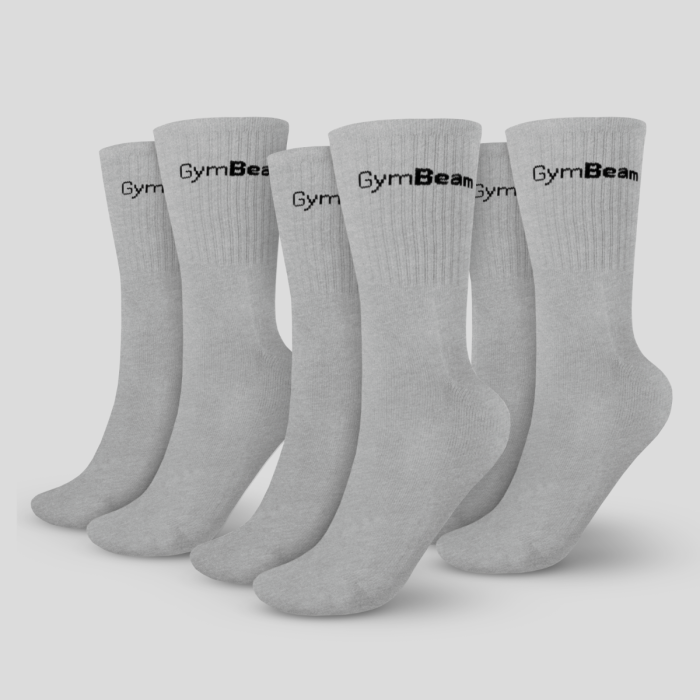 3/4 Socks 3Pack Grey - GymBeam L