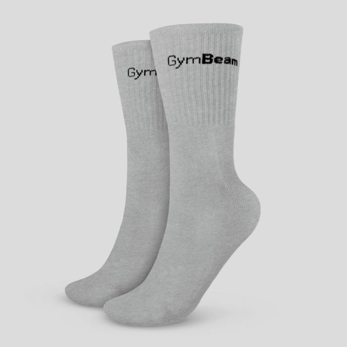 3/4 Socks 3Pack Grey - GymBeam L