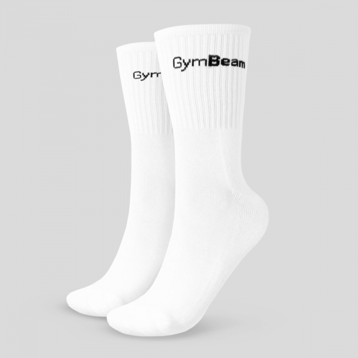 Ponožky 3/4 Socks 3Pack White - GymBeam M