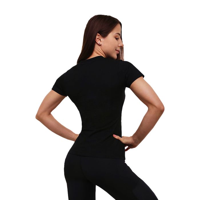 Women‘s T-shirt FIT Black - GymBeam M