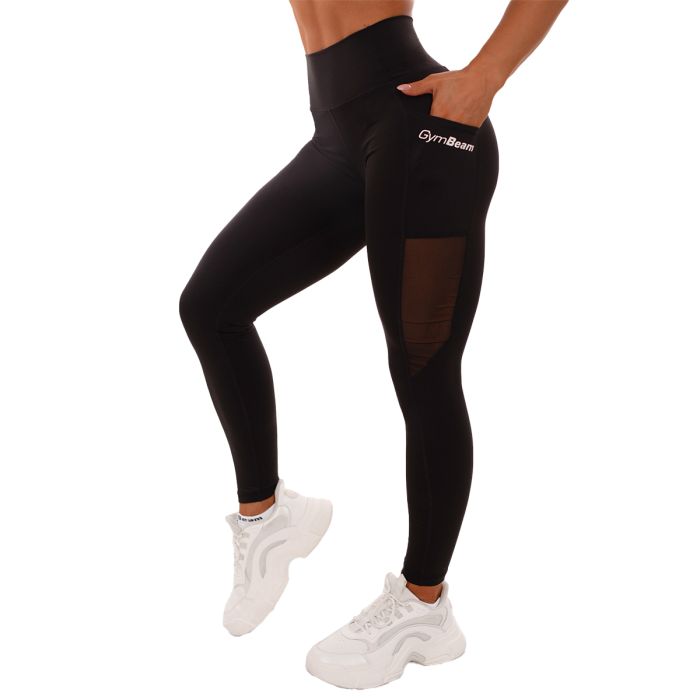 Women‘s Leggings Mesh Panel black - GymBeam S