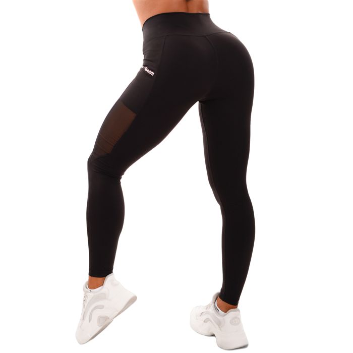 Women‘s Leggings Mesh Panel black - GymBeam S