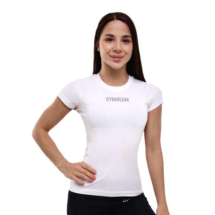 Women‘s T-shirt FIT White - GymBeam M