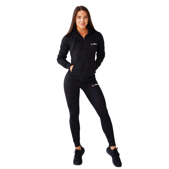 Dámska mikina Zipper Hoodie Black - GymBeam M