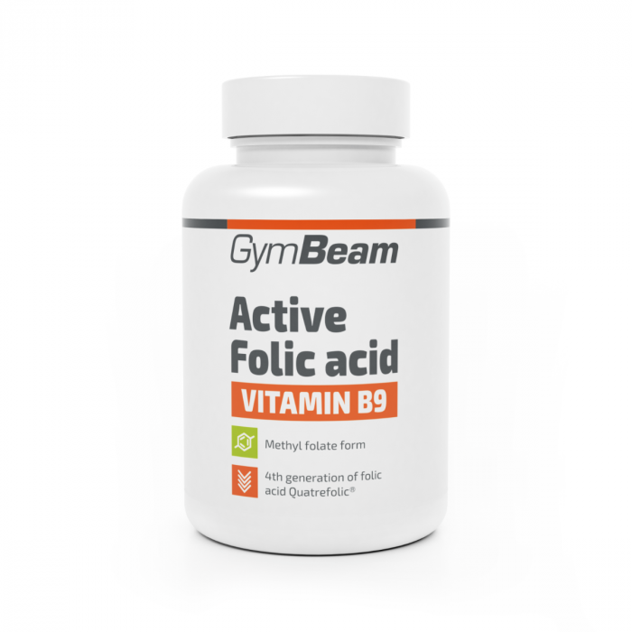 Active Folic acid (Vitamin B9) - GymBeam 60 caps