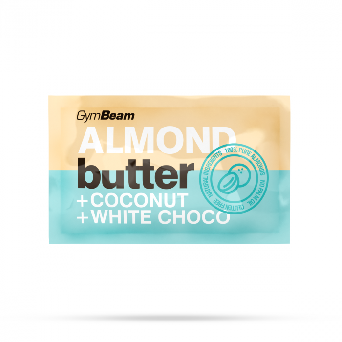 Sample Almond butter with coconut and white choco - GymBeam 30 g