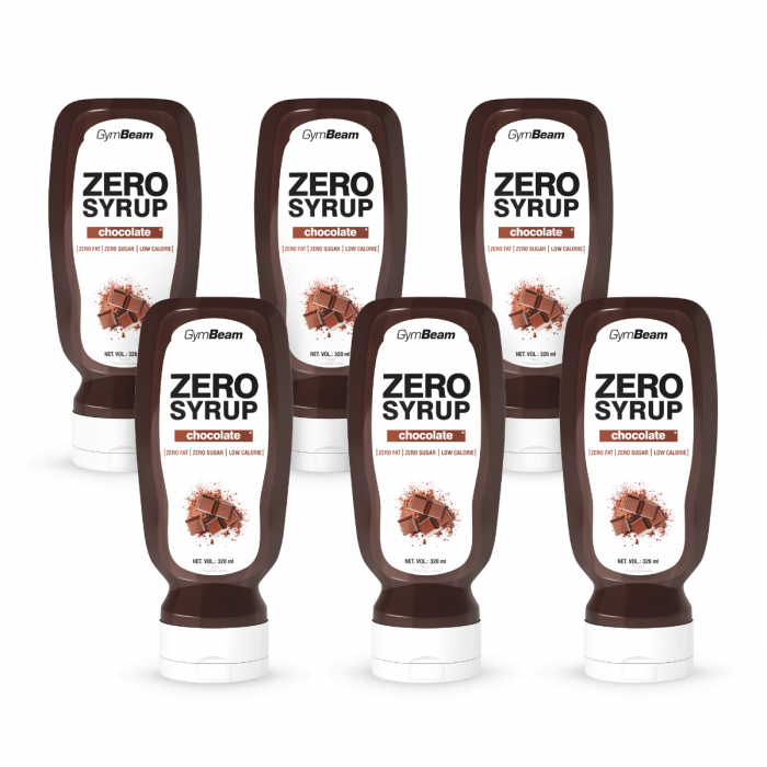 Bezkalorický sirup Chocolate Syrup - GymBeam 6 x 320 ml