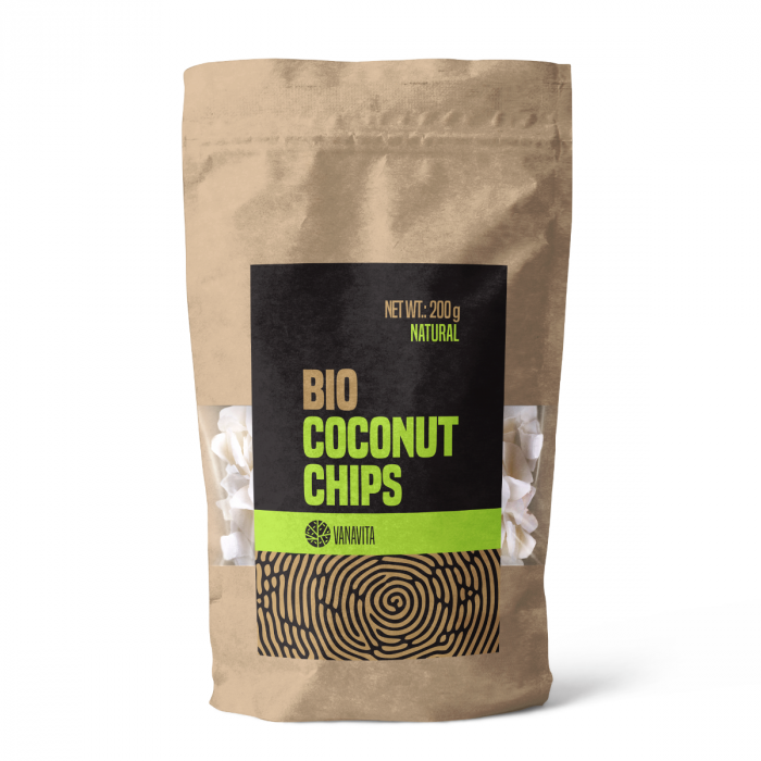 BIO Coconut chips natural - VanaVita 200 g