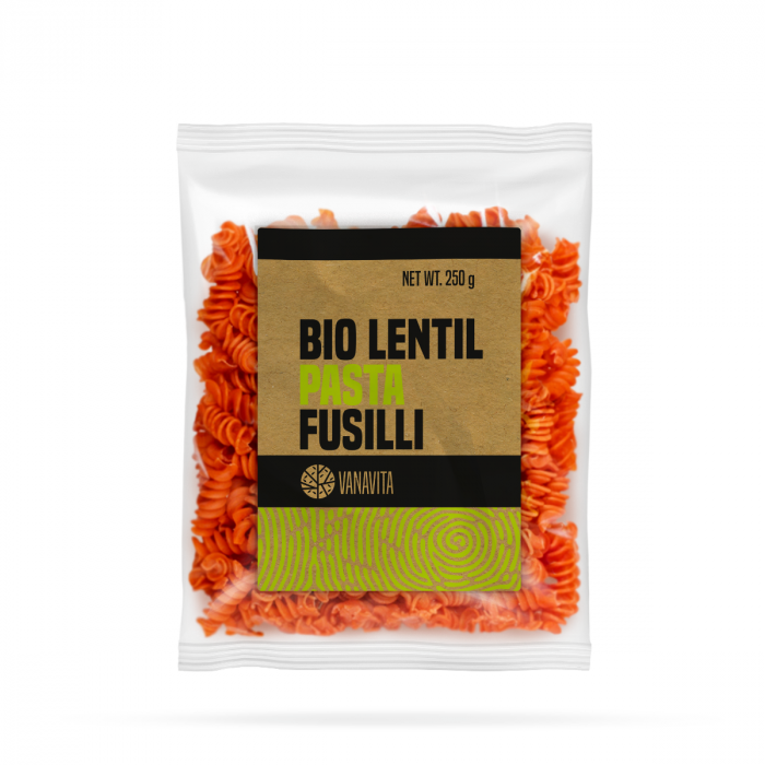 BIO Lentil pasta - fusilli - VanaVita 250 g