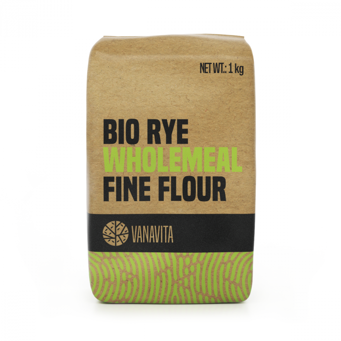 BIO Rye Wholemeal Fine Flour - VanaVita 1000 g