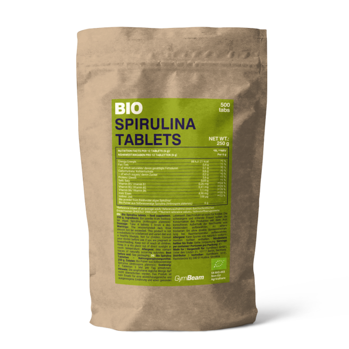 BIO Spirulina 500 mg - GymBeam 500 tab - unflavored