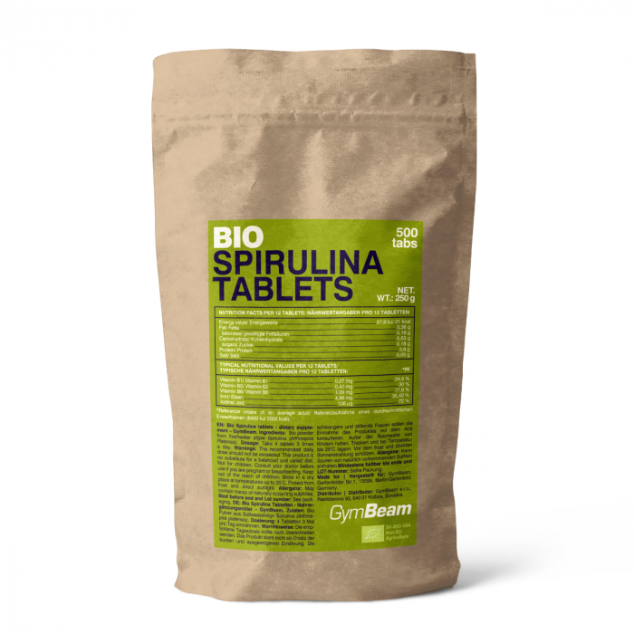 BIO Spirulina 500 mg - GymBeam 500 tab - unflavored