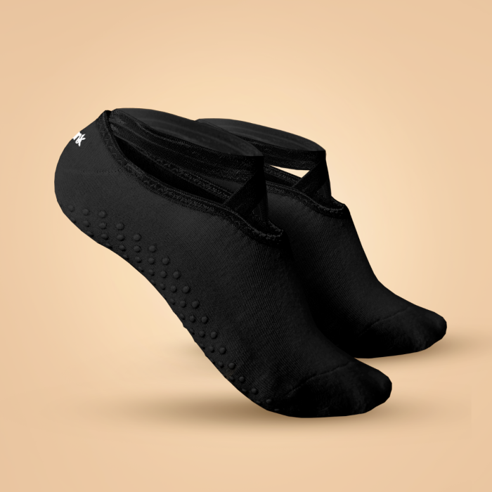 Grip Yoga Socks Black - BeastPink S