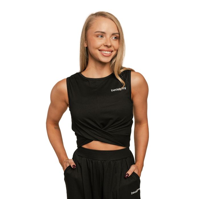 Women‘s Breeze Cropped Top Black - BeastPink M