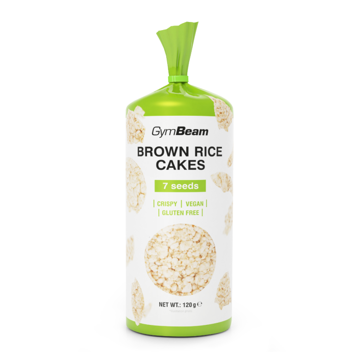 Brown rice cakes - GymBeam 120 g - quinoa and chia