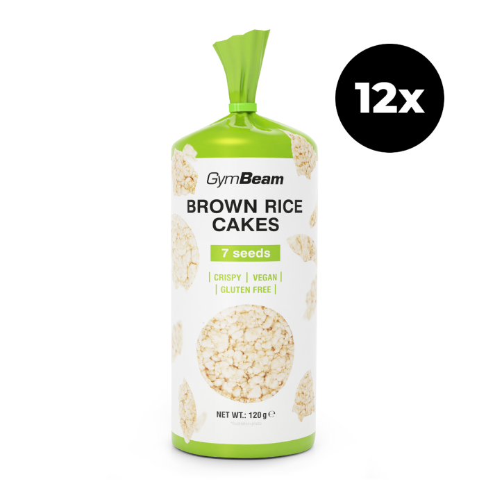 Brown rice cakes - GymBeam 120 g - quinoa and chia