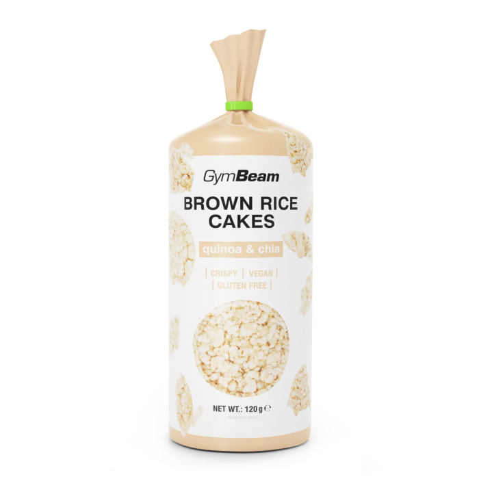 Brown rice cakes - GymBeam 120 g - quinoa and chia