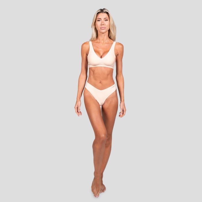 Comfy Seamless Bottoms 3Pack Beige - GymBeam S