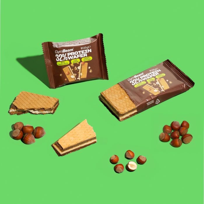 32% Protein Wafer - GymBeam 16 x 25 g - 00