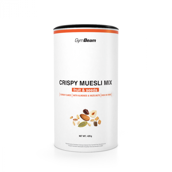 Crispy Muesli Mix  - GymBeam 420 g - white chocolate fruit